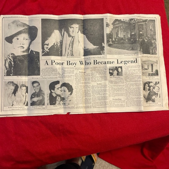 Vintage Elvis Newspaper Keepsake Charlotte August 19 . 1977 - Picture 4 of 9